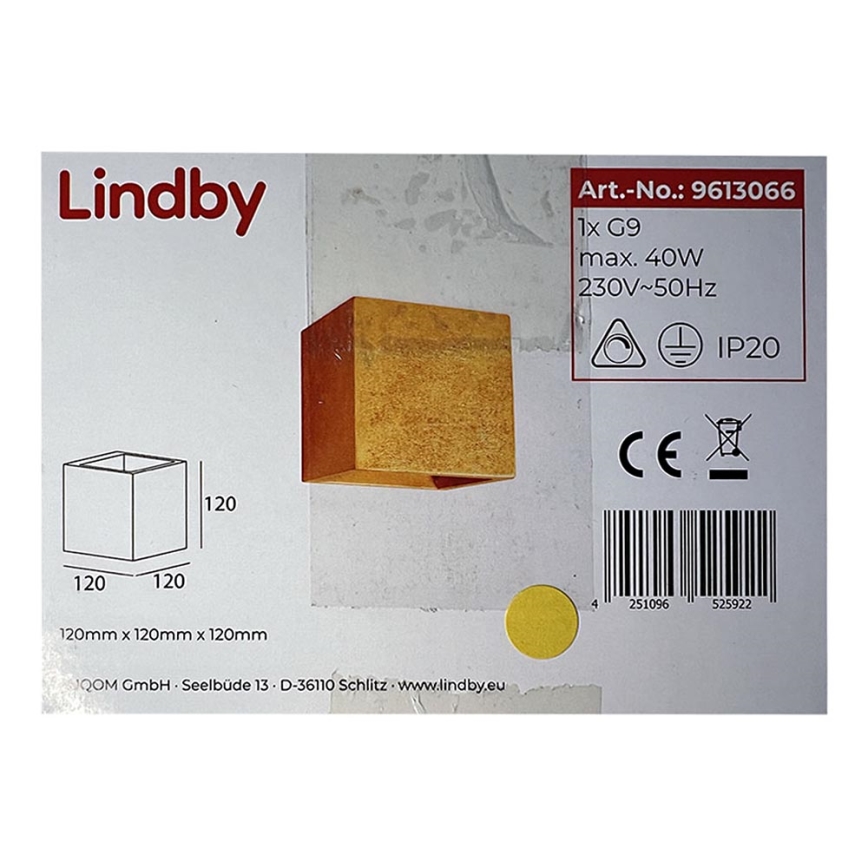 Lindby - Væglampe YADE 1xG9/20W/230V