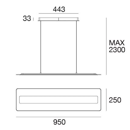 Linea Belysning 8936 - LED pendel ANTILE LED/45W/230V CRI 90 hvid