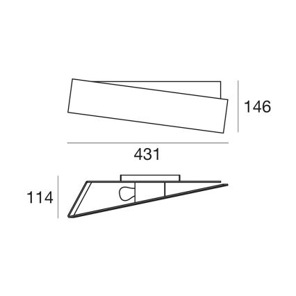 Linea Light 6986 - Væglampe ZIG ZAG 1xE27/57W/230V