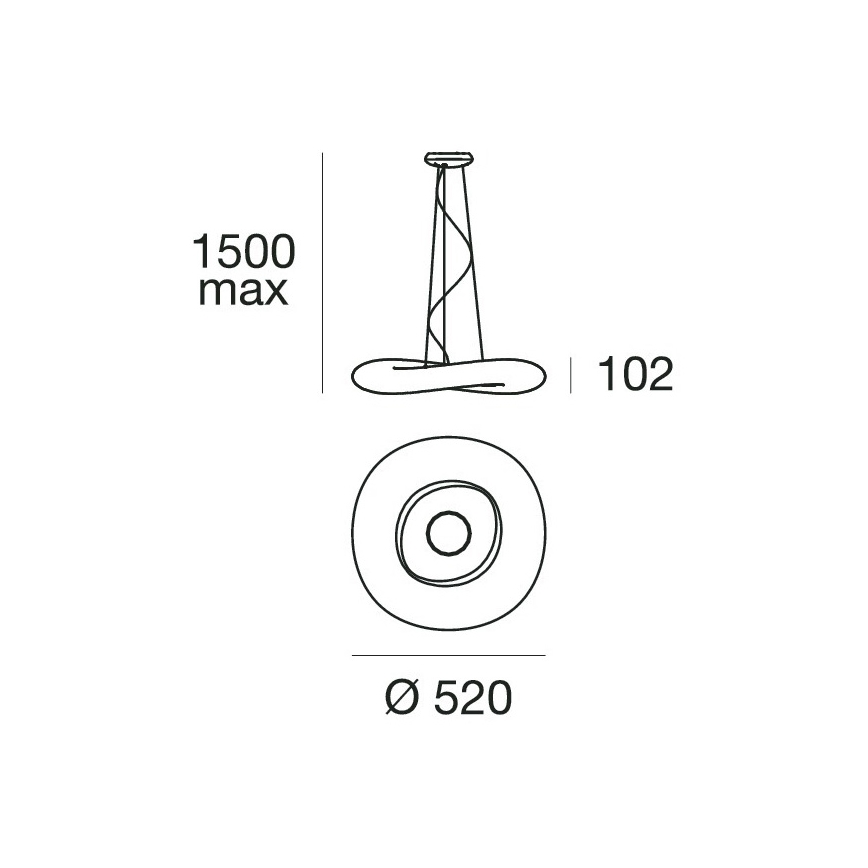 Linea Light 8005 - LED pendel dæmpbar MR. MAGOO LED/23W/230V diameter 52 cm