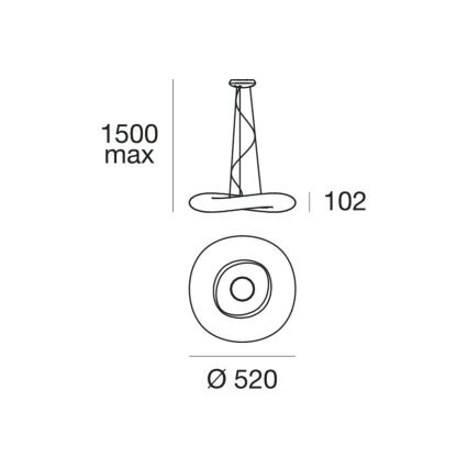 Linea Light 8005 - LED pendel dæmpbar MR. MAGOO LED/23W/230V diameter 52 cm