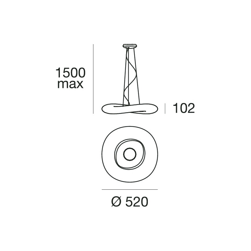 Linea Light 8005 - LED pendel dæmpbar MR. MAGOO LED/23W/230V diameter 52 cm