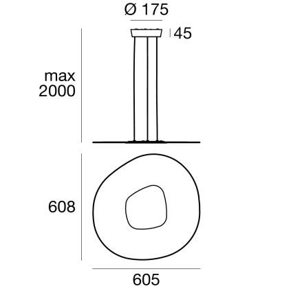 Linea Light 90348 - LED pendel ANTIGUA LED/38W/230V 60,8 cm CRI 90 hvid