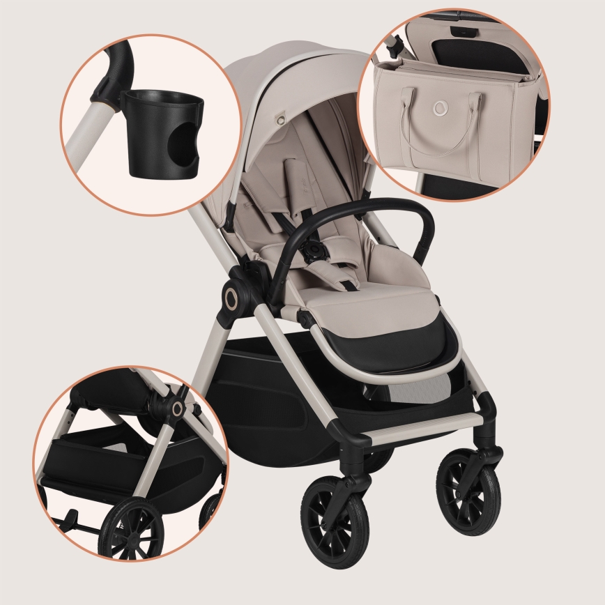 Lionelo - 2-i-1 kombivogn LAYLA Beige Sand