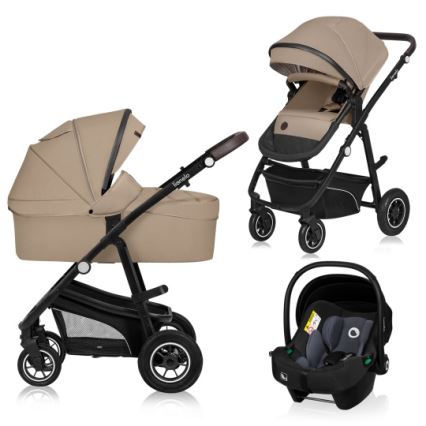 Lionelo - 3-i-1 kombivogn BIANKA Beige Sand