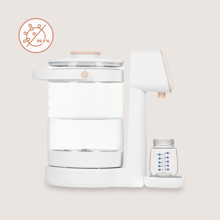 Lionelo - Apparat til tilberedning af modermælkserstatning BABYPRESTO 2.0 1200W/230V Hvid
