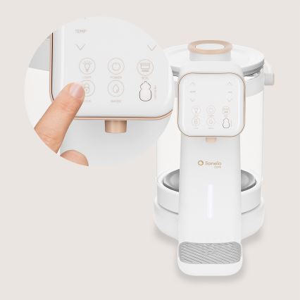 Lionelo - Apparat til tilberedning af modermælkserstatning BABYPRESTO 2.0 1200W/230V Hvid