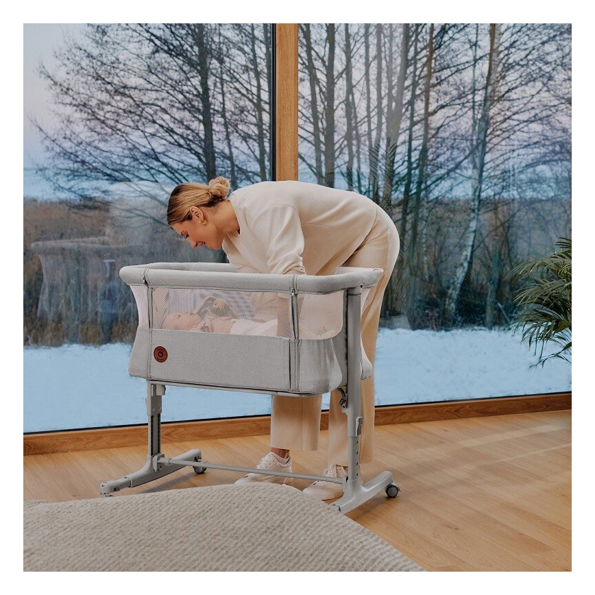 Lionelo - AURORA 3-i-1 babyseng, grå