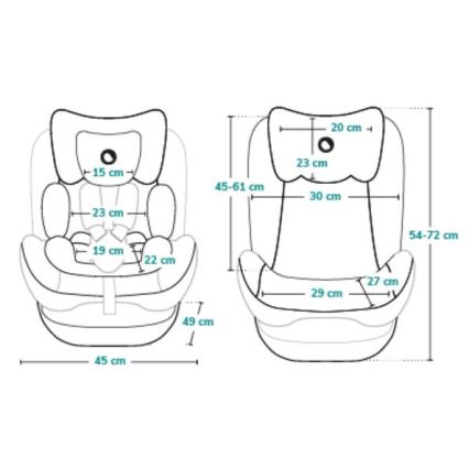 Lionelo - Autostol AART i-Size 40-150 cm sort/grå