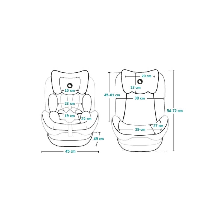 Lionelo - Autostol AART i-Size 40-150 cm sort/grå