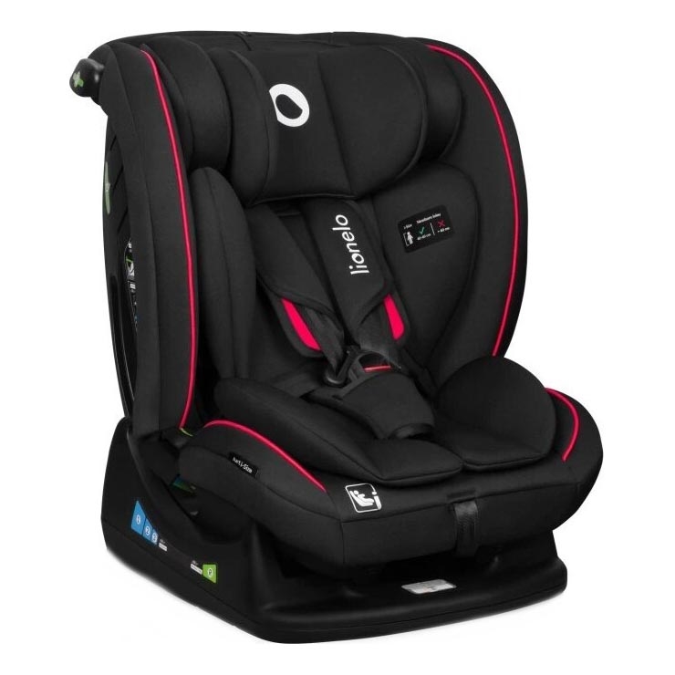 Lionelo - Autostol AART i-Str. 40-150 cm sort/rød