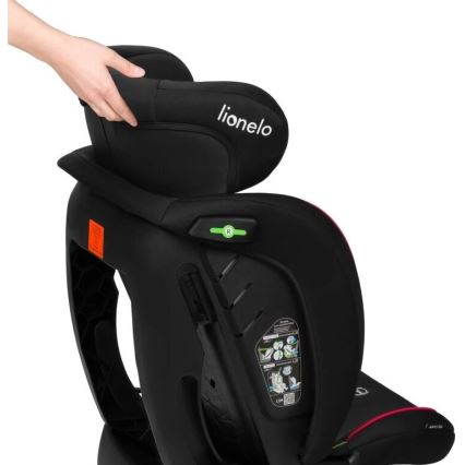 Lionelo - Autostol AART i-Str. 40-150 cm sort/rød