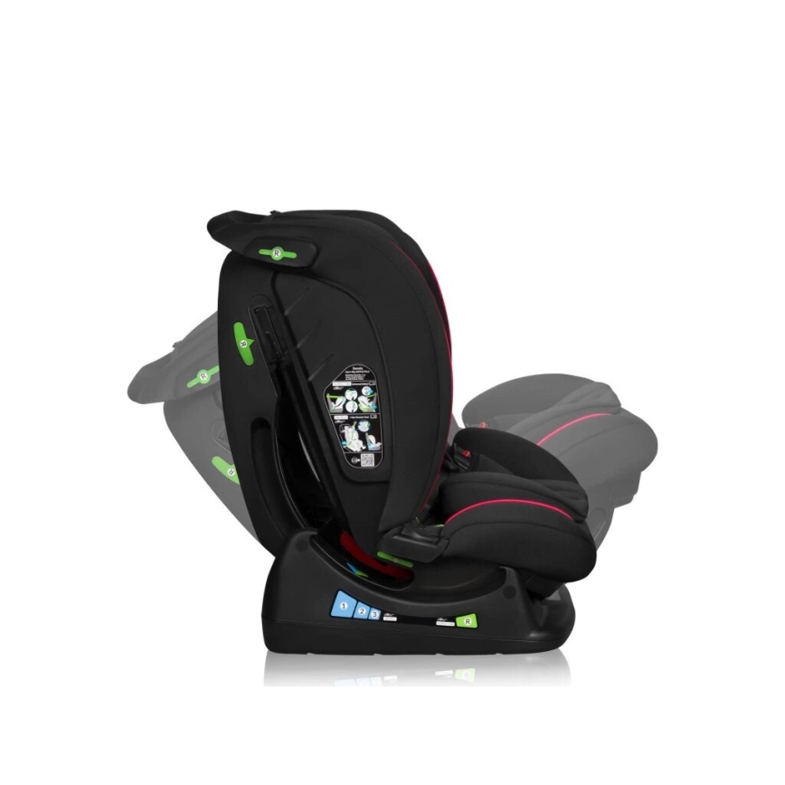 Lionelo - Autostol AART i-Str. 40-150 cm sort/rød