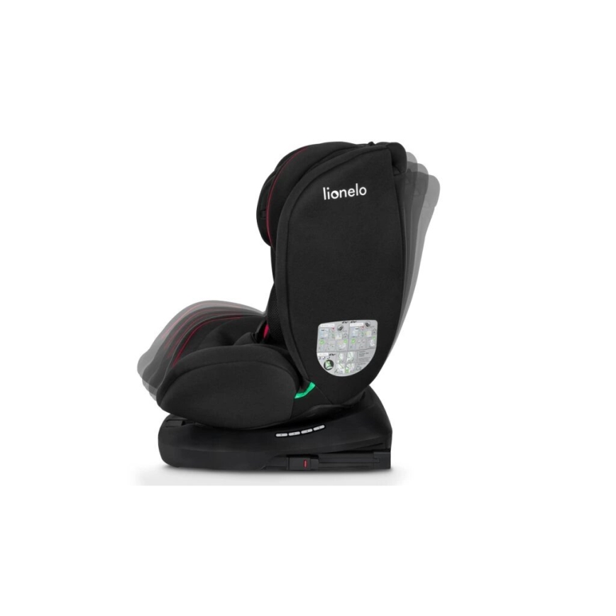 Lionelo - Autostol BASTIAAN i-Size 40-150 cm sort/rød