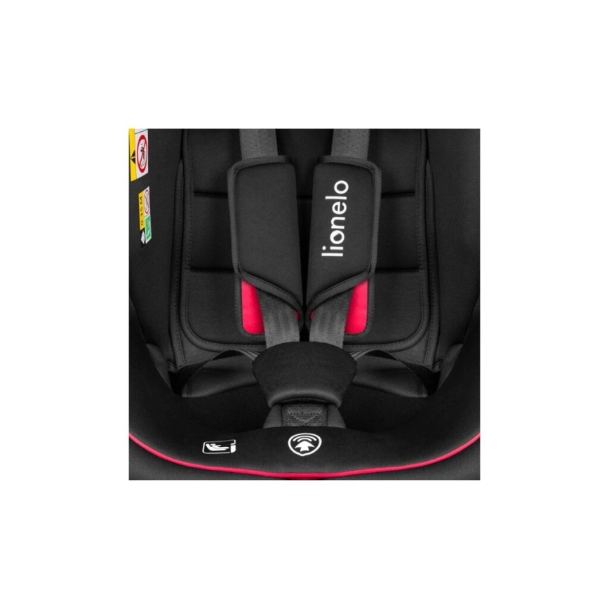 Lionelo - Autostol BASTIAAN i-Size 40-150 cm sort/rød