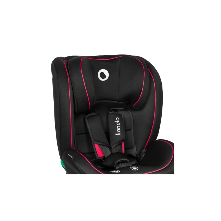 Lionelo - Autostol BASTIAAN i-Str. 40-150 cm sort/rød