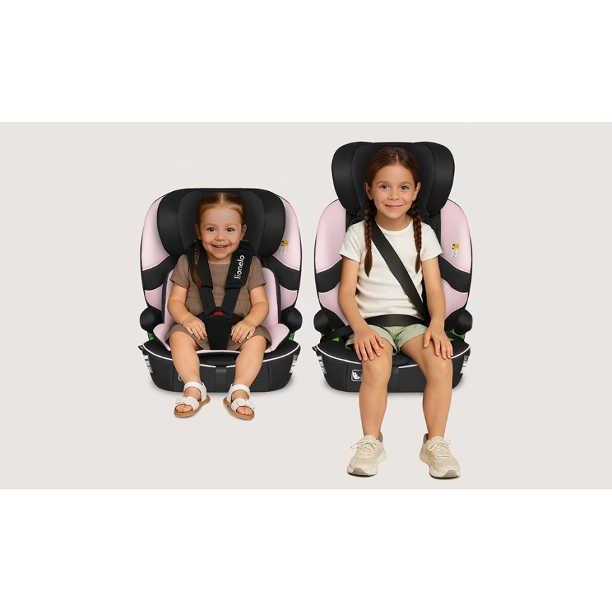 Lionelo - Autostol BILLY i-Size 76-150 cm Baby Pink