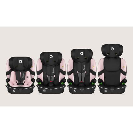 Lionelo - Autostol BILLY i-Size 76-150 cm Baby Pink