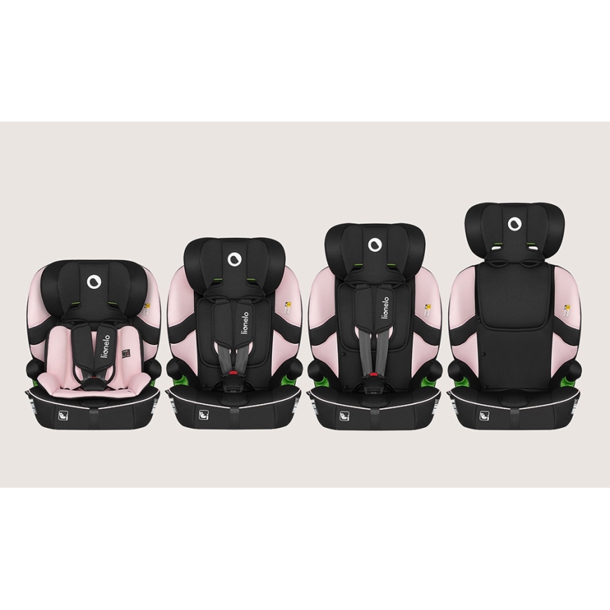 Lionelo - Autostol BILLY i-Size 76-150 cm Baby Pink