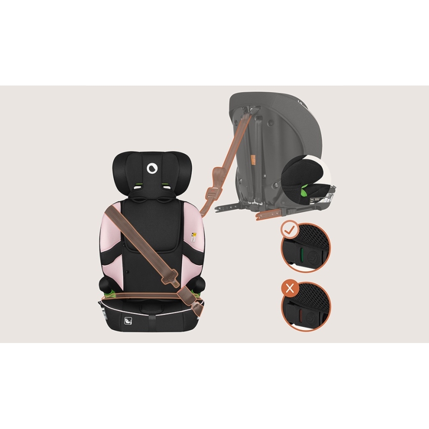 Lionelo - Autostol BILLY i-Size 76-150 cm Baby Pink