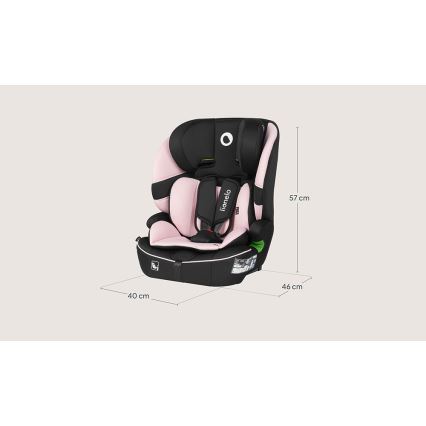 Lionelo - Autostol BILLY i-Size 76-150 cm Baby Pink