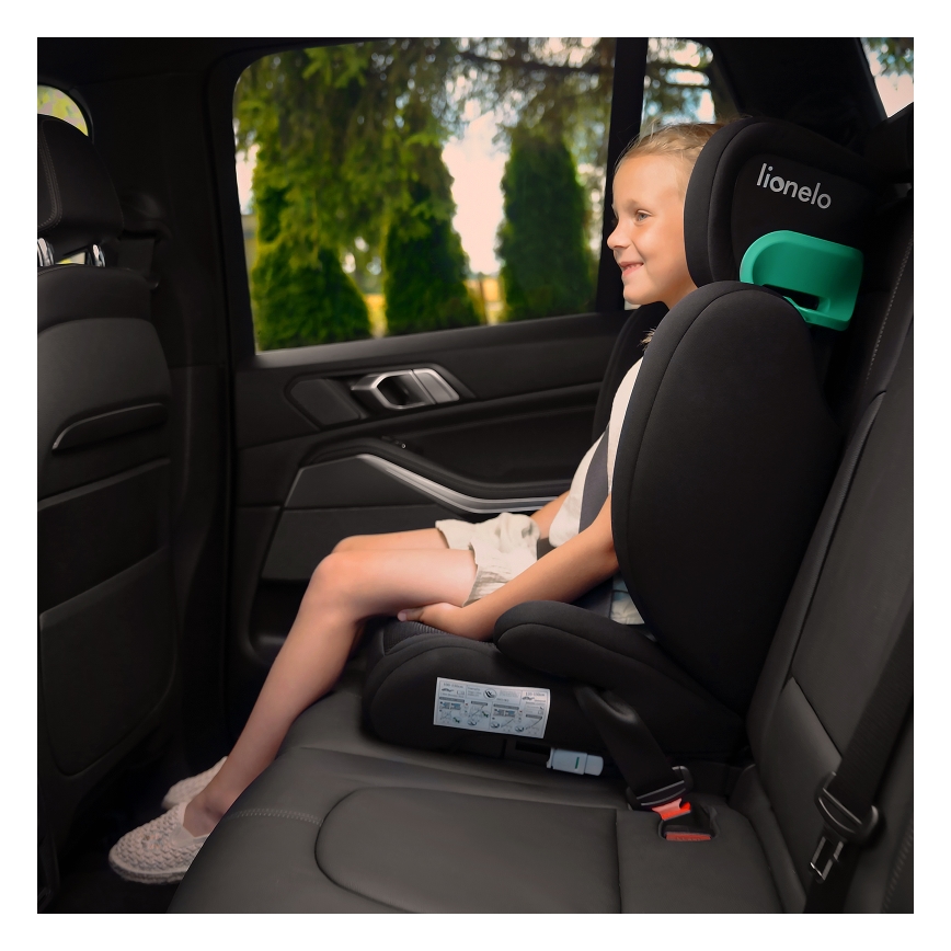 Lionelo - Autostol HUGO i-Size 100-150 cm sort