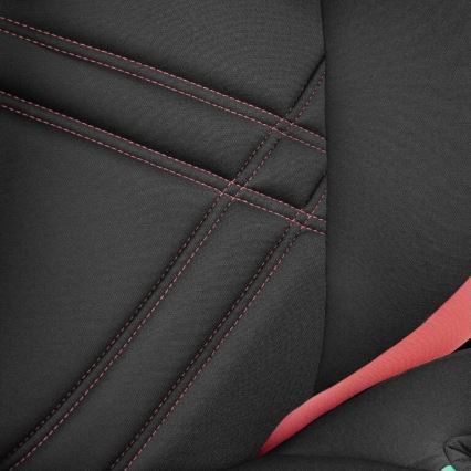 Lionelo - Autostol HUGO i-Size 100-150 cm sort/lyserød