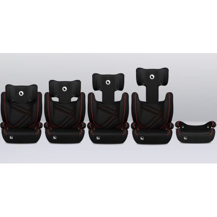 Lionelo - Autostol HUGO i-Size 100-150 cm sort/rød