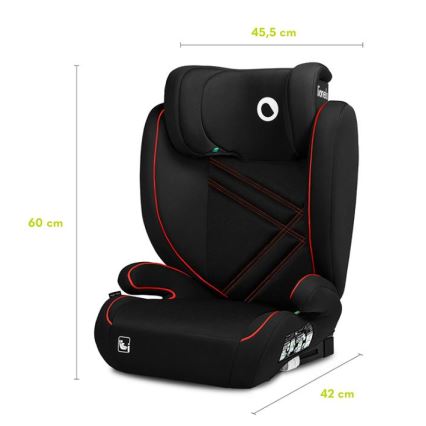 Lionelo - Autostol HUGO i-Str. 100-150 cm sort/rød