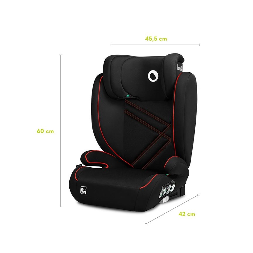 Lionelo - Autostol HUGO i-Str. 100-150 cm sort/rød