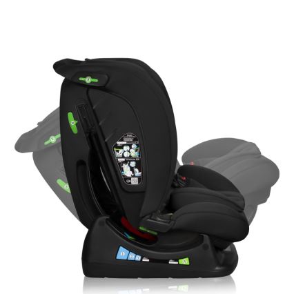 Lionelo - Autostol IZZY i-Size 40-150 cm Sort Carbon
