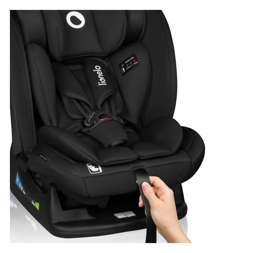 Lionelo - Autostol IZZY i-Size 40-150 cm Sort Carbon