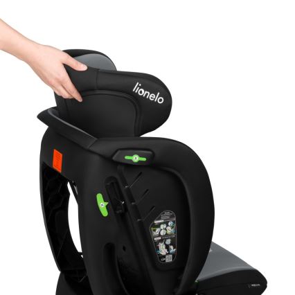 Lionelo - Autostol IZZY i-Size 40-150 cm Sort/Grå