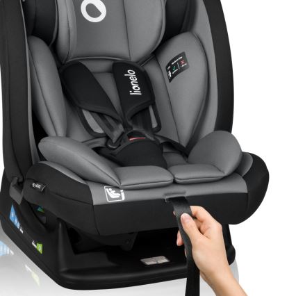 Lionelo - Autostol IZZY i-Size 40-150 cm Sort/Grå
