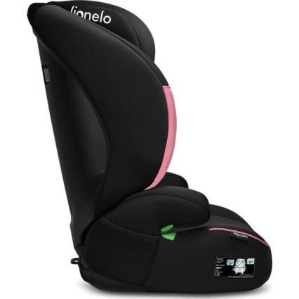 Lionelo - Autostol LARS i-Size 100-150 cm sort/rosa