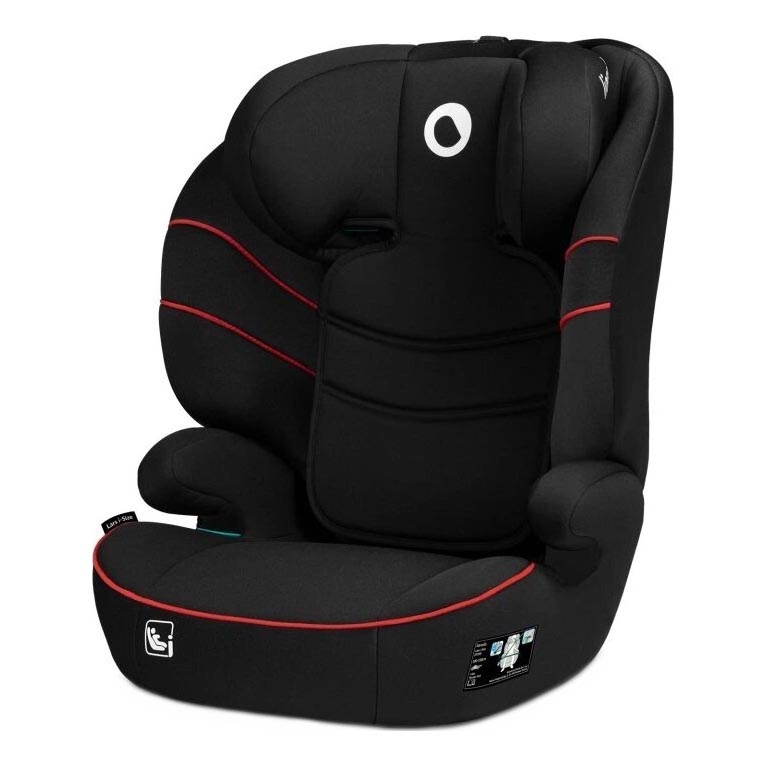 Lionelo - Autostol LARS i-Str. 100-150 cm sort/rød