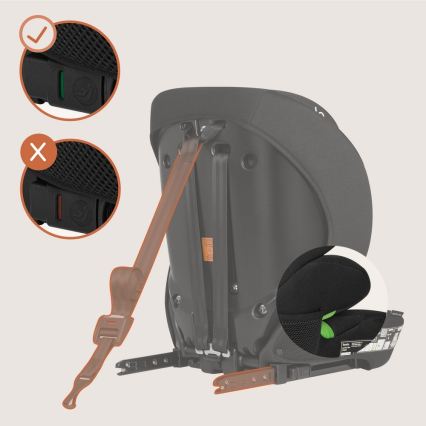 Lionelo - Autostol LEVI FIX i-Size 76-150 cm Black Carbon