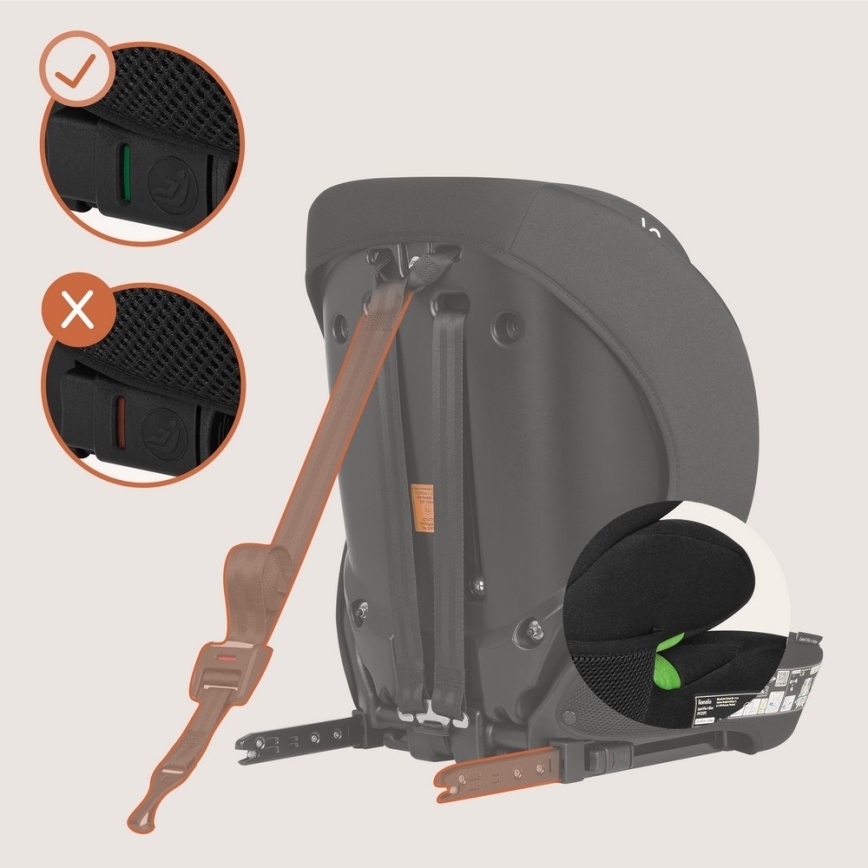 Lionelo - Autostol LEVI FIX i-Size 76-150 cm Black Carbon