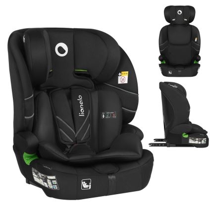 Lionelo - Autostol LEVI FIX i-Size 76-150 cm Black Carbon