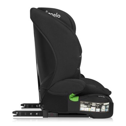 Lionelo - Autostol LEVI FIX i-Size 76-150 cm Black Carbon