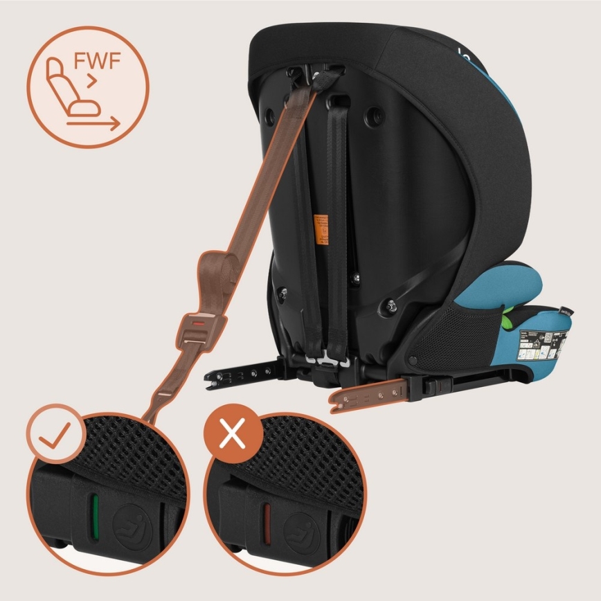 Lionelo - Autostol LEVI FIX i-Size 76-150 cm Cobaltblå