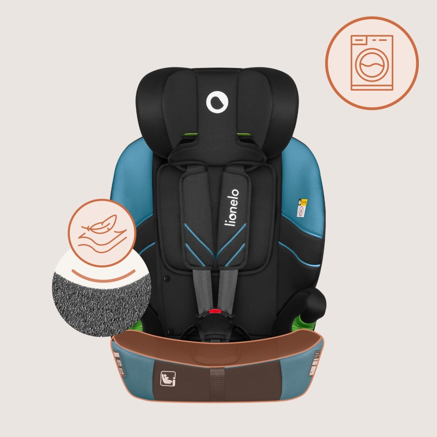 Lionelo - Autostol LEVI FIX i-Size 76-150 cm Cobaltblå