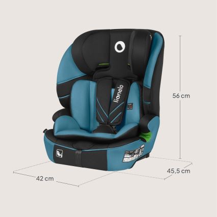 Lionelo - Autostol LEVI FIX i-Size 76-150 cm Cobaltblå