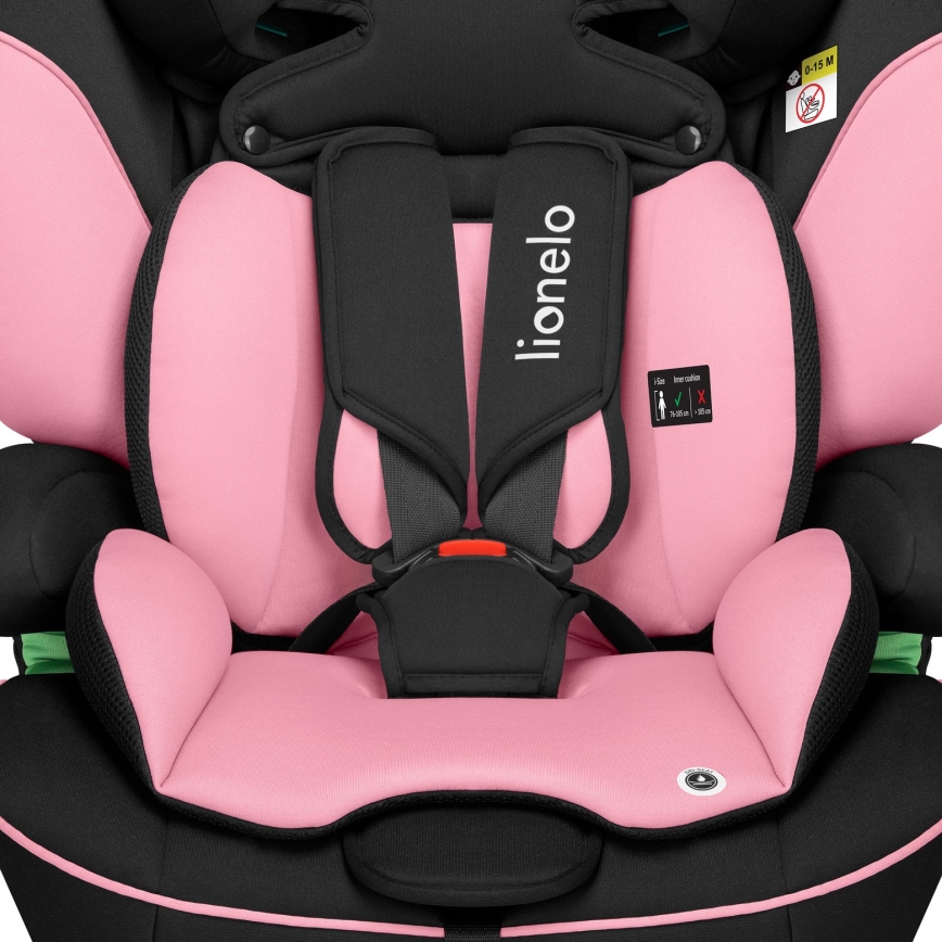 Lionelo - Autostol LEVI i-Size 76-150 cm Pink Baby