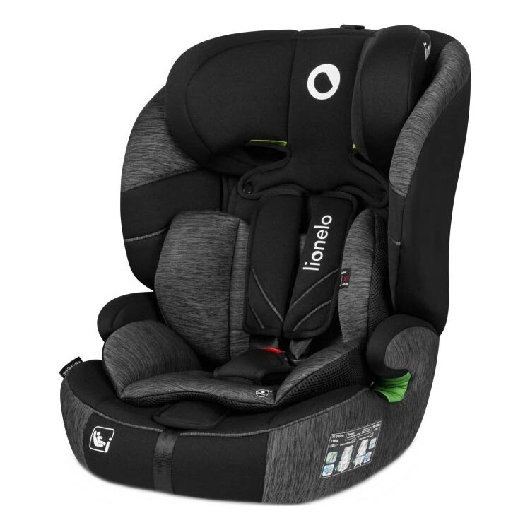Lionelo - Autostol LEVI ONE i-Str. 76-150 cm sort/grå