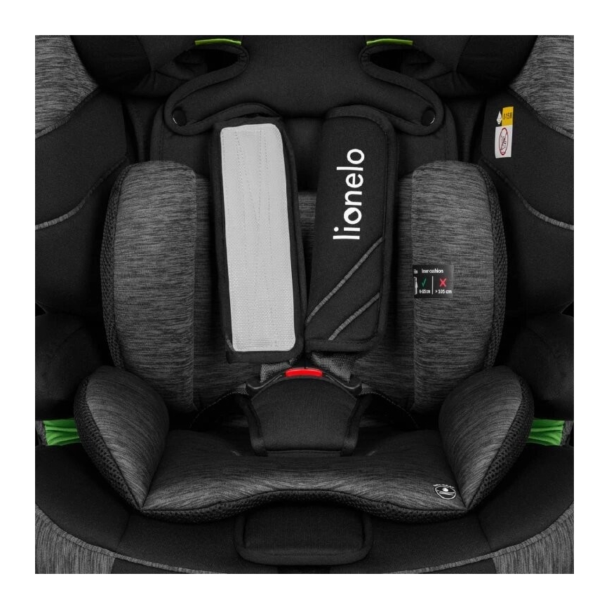 Lionelo - Autostol LEVI ONE i-Str. 76-150 cm sort/grå