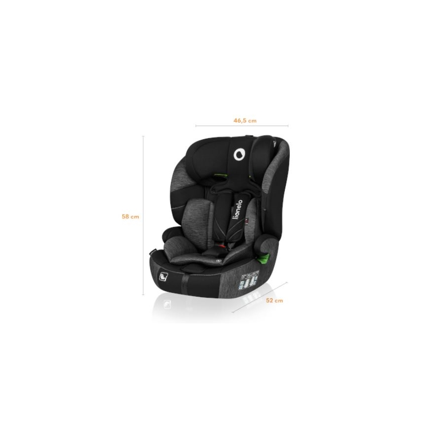 Lionelo - Autostol LEVI ONE i-Str. 76-150 cm sort/grå