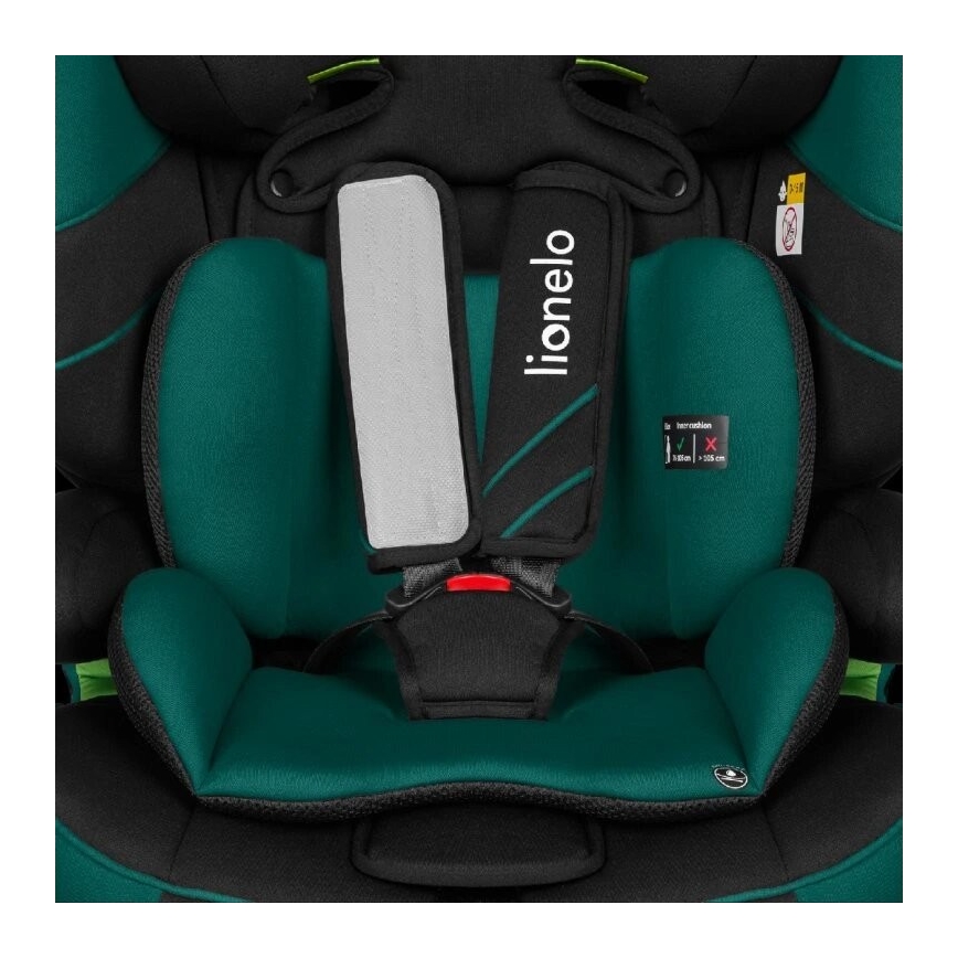 Lionelo - Autostol LEVI ONE i-Str. 76-150 cm sort/grøn