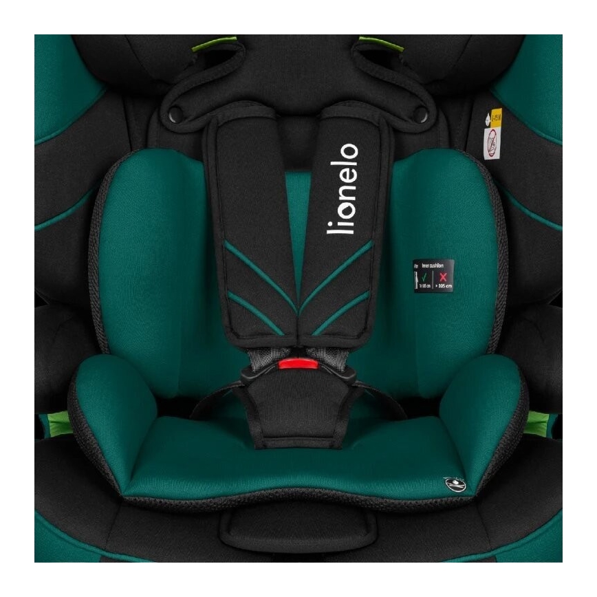 Lionelo - Autostol LEVI ONE i-Str. 76-150 cm sort/grøn