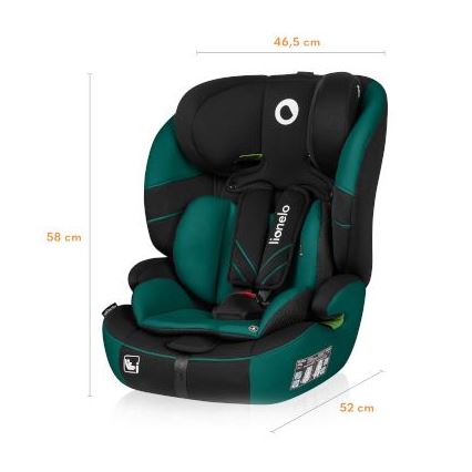 Lionelo - Autostol LEVI ONE i-Str. 76-150 cm sort/grøn
